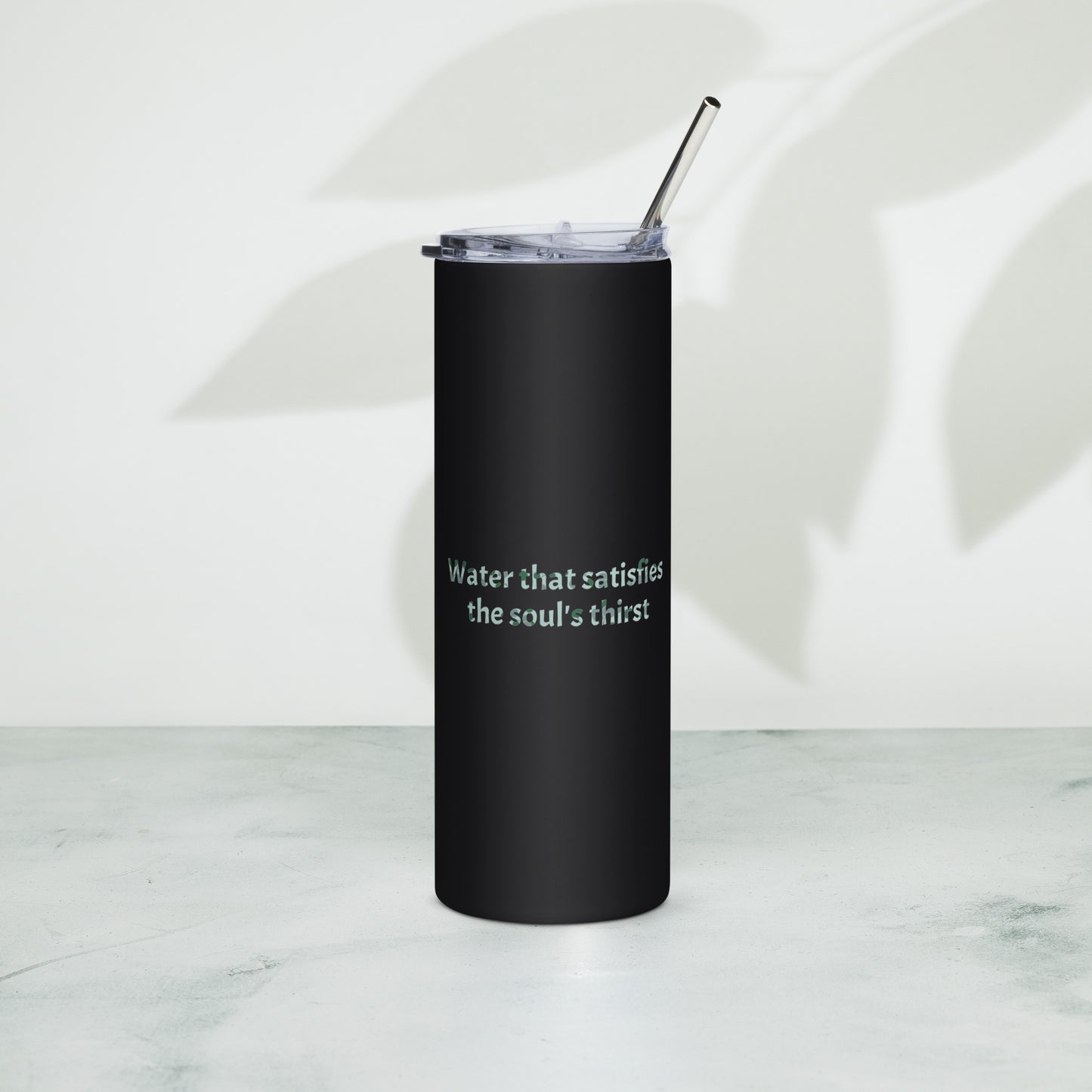 Stainless steel tumbler with Christian Quote